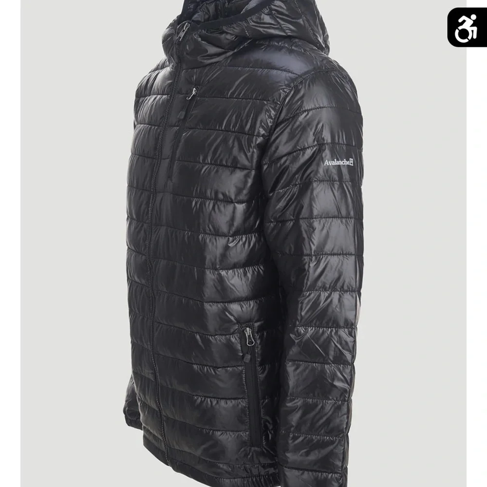 Avalanche Men’s Black Puffer Jacket Zip Up size medium Lightweight - Picture 13 of 13